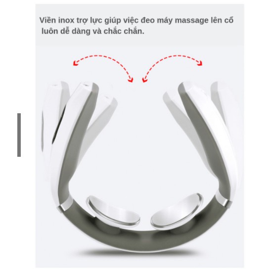 Máy massage cổ vai gáy cao cấp Ailuen ALE chườm nóng có thể sạc lại hàng chính hãng bảo hành 12 tháng