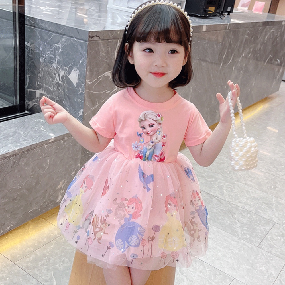 Đầm in hình công chúa Aisha xinh xắn cho bé gái