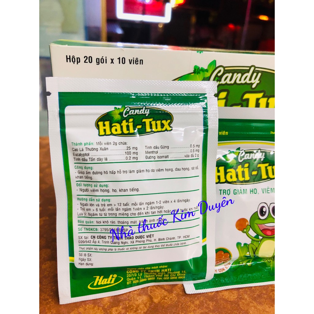 KẸO HATI-TUX HỖ TRỢ GIẢM HO VIÊM HỌNG NGAY LẬP TỨC