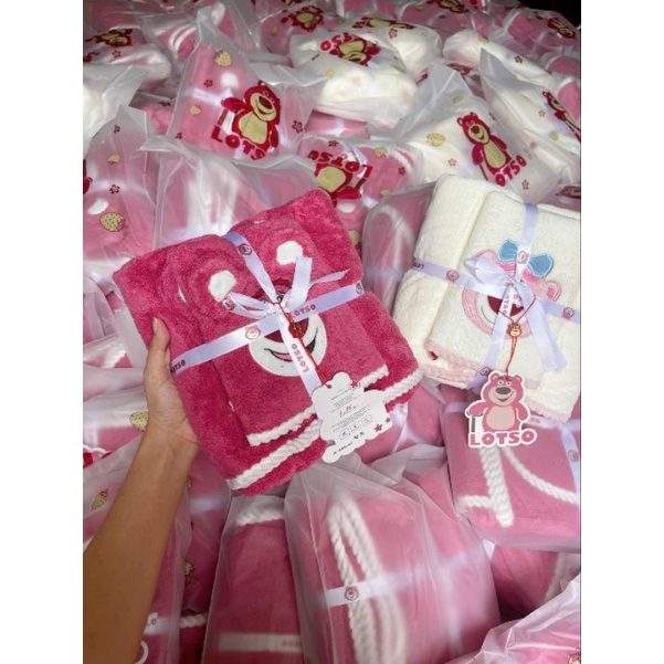 SET 2 KHĂN GẤU DÂU SIÊU MỊN