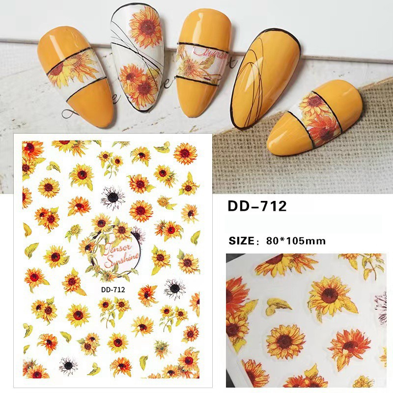 Nail Sticker MIAN_Stick dán móng các mẫu Hoa 3D , quả