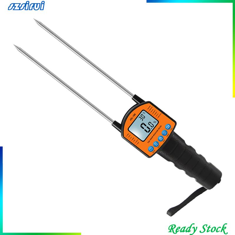 Máy Đo Độ Ẩm / Nhiệt Độ Hạt Bắp 2 Pin Có Màn Hình LED Hiển Thị