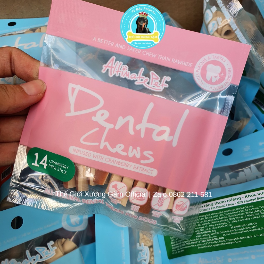 [MINI BAG 40G] ALTIMATE PET XƯƠNG GẶM DENTAL CHEWS CHO CHÓ