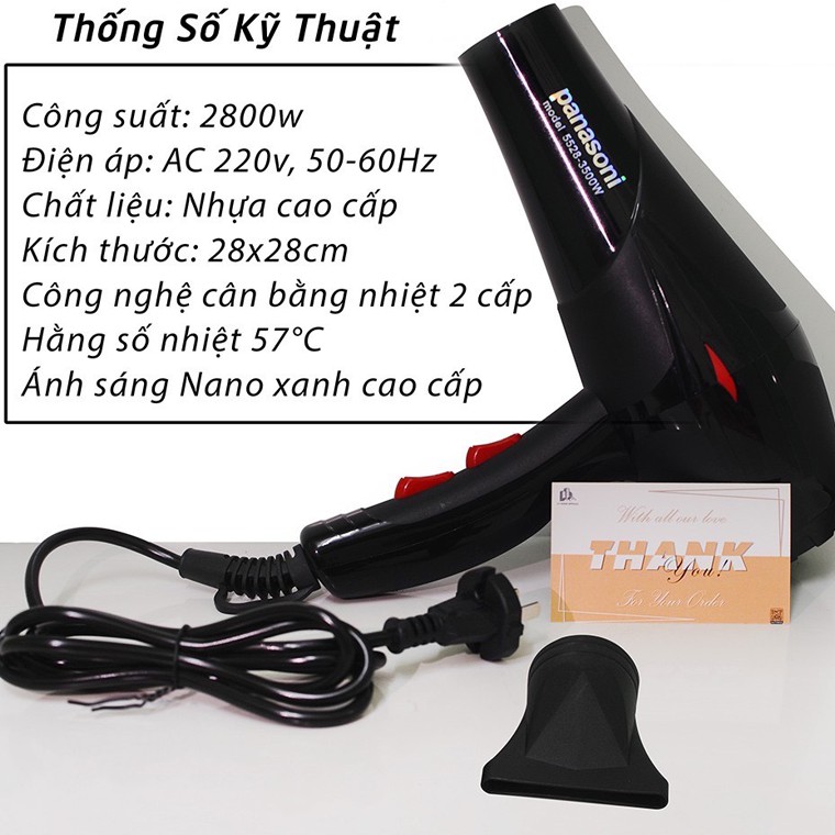 [ Khuyến Mãi ] Máy Sấy Tóc 2 Chiều 3500W Mạnh Mẽ,Công Nghệ Nano Bảo Vệ Tóc, Bảo Vệ Da Đầu
