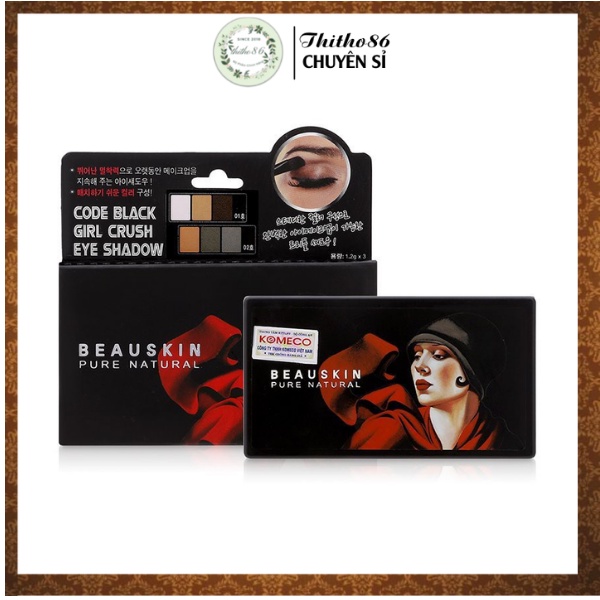 Phấn Mắt Beauskin 3 Ô Màu Siêu Mịn Code Black Girl Crush Eye Shadow - Hàn Quốc