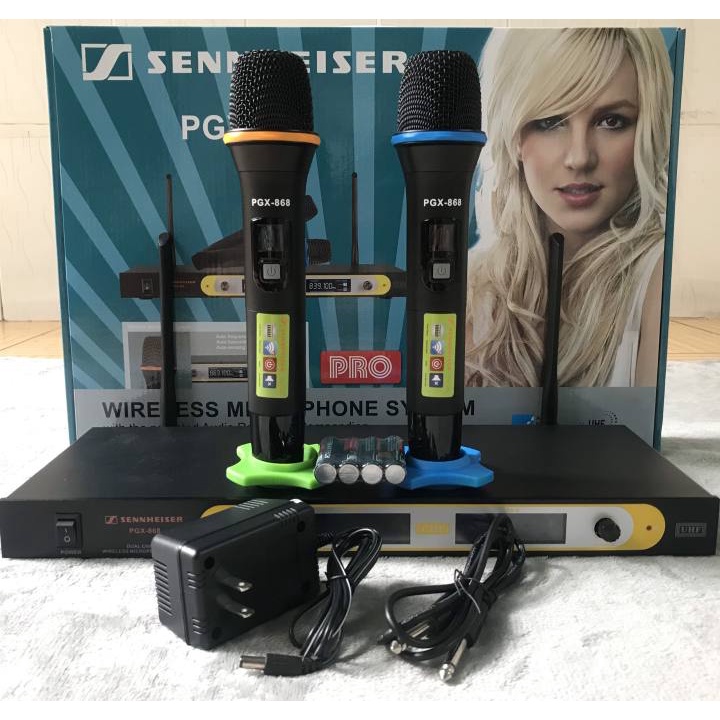 Micro không dây Sennheiser PGX-868 - Mic karaoke gia đình, sân khấu -Độ nhạy cao, bắt sóng xa, chống hú rít bảo hành 12t