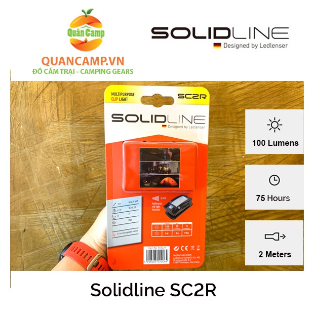 Đèn pin kẹp nón Solidline SC2R - do Ledlenser thiết kế và sản xuất