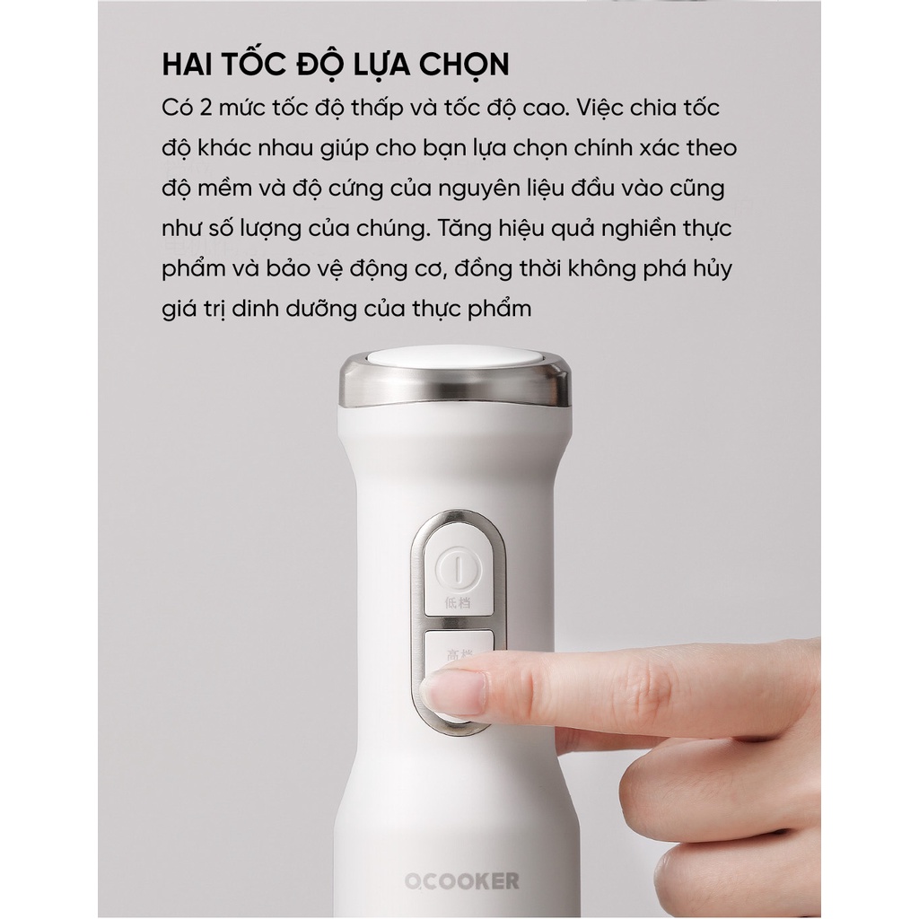 Máy xay thực phẩm cầm tay Xiaomi Ocooker CD-HB01 - Máy xay sinh tố cầm tay Ocooker