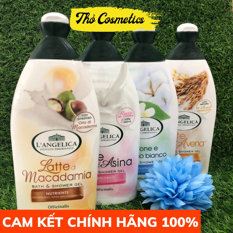Sữa tắm thảo dược cao cáp Ý L'Angelica dưỡng ẩm, mềm mịn da