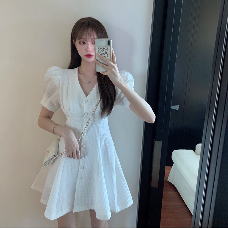 Đầm nữ dáng xòe midi tay ngắn Emilyshop