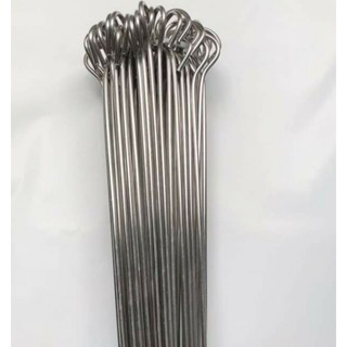 Que xiên thịt nướng, hải sản nướng chất liệu inox 30cm