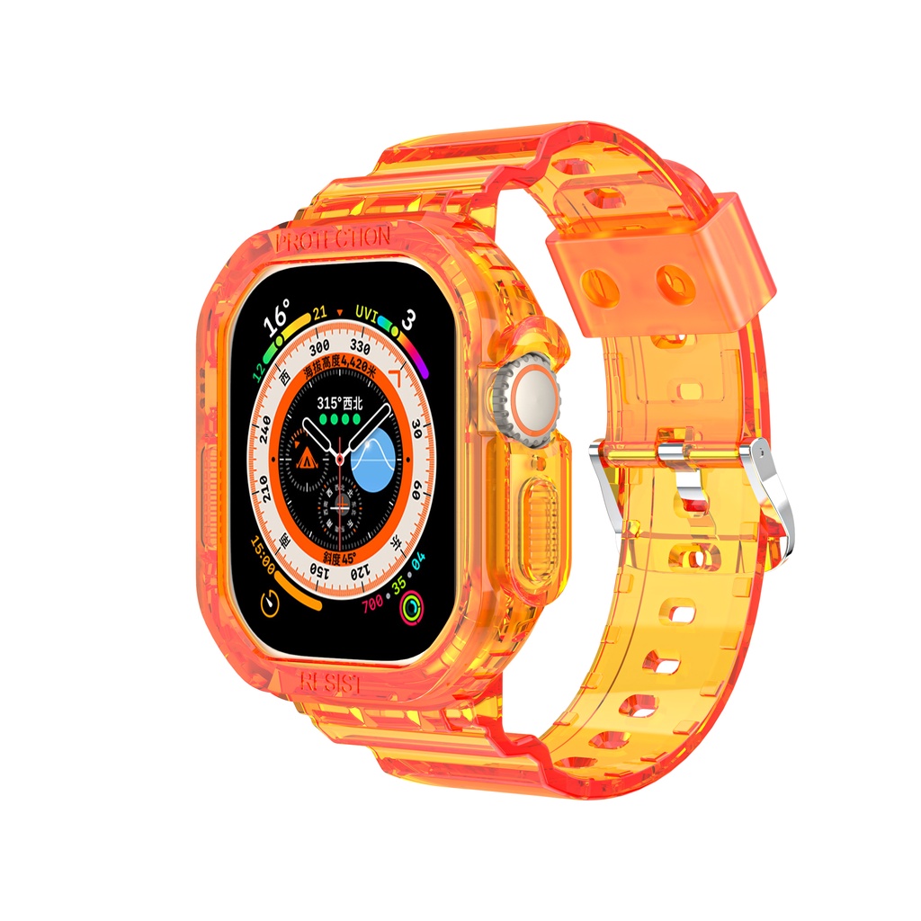 Bộ Dây Đeo + Vỏ Bảo Vệ Trong Suốt 49mm 49mm Cho Đồng Hồ Thông Minh Apple Watch 8 Ultra 49mm