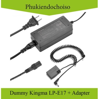Bộ pin dummy kingma for canon lp-e17 + nguồn adapter