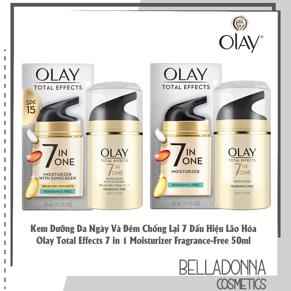 Kem Dưỡng Da Ngày Và Đêm Chống Lại 7 Dấu Hiệu Lão Hóa Olay Total Effects 7 in 1 Moisturizer Fragrance-Free 50ml