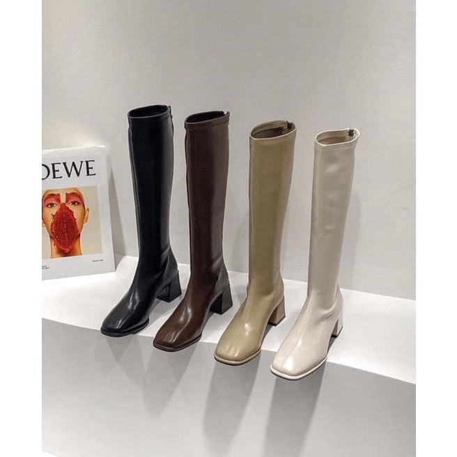 Boot cao cổ đi chơi phong cách Hàn quốc