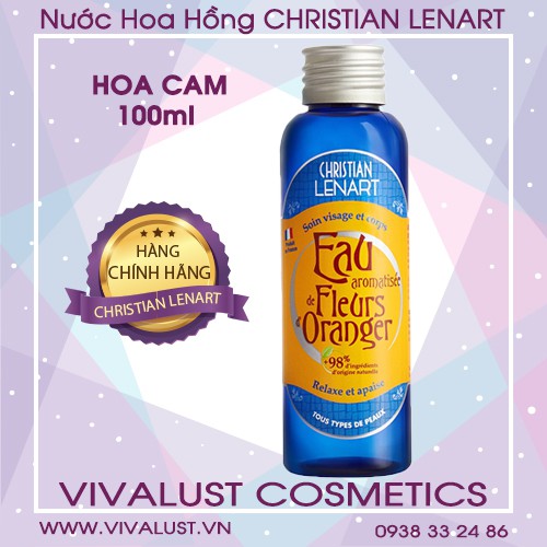 Nước Cân Bằng Da CHRISTIAN LENART Hoa Cam Đắng - Eau Aromatisée De Fleurs D’Oranger 100ml (Dành Cho Da Khô, Mất Nước)