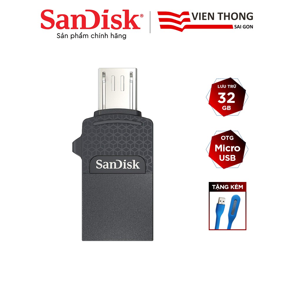 USB OTG SanDisk DD1 32GB Ultra Dual Drive micro USB tặng đèn LED USB