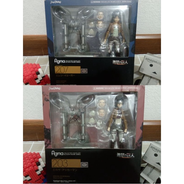 Mô hình Figma chính hãng GSC cặp Figma Eren Yeager + Figma Mikasa Ackerman - Attack On Titan