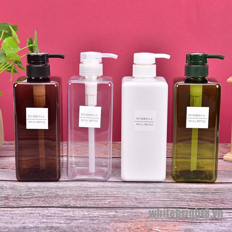 Chai Nhựa Rỗng 650ml Đựng Dầu Gội Sữa Tắm Tiện Dụng