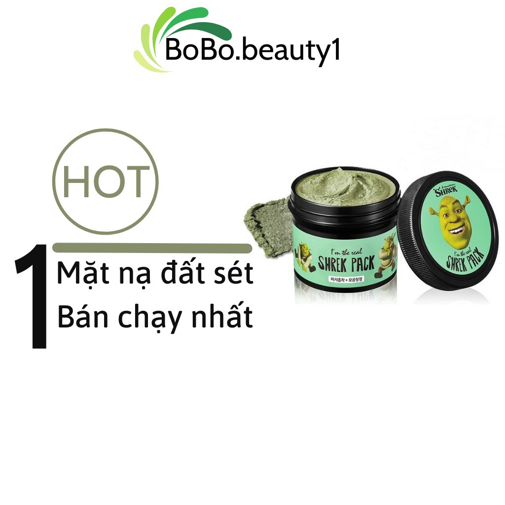 Mặt nạ đất sét I'm The Real Shrek Pack Hàn Quốc giảm mụn kiềm dầu sạch sâu lỗ chân 110g