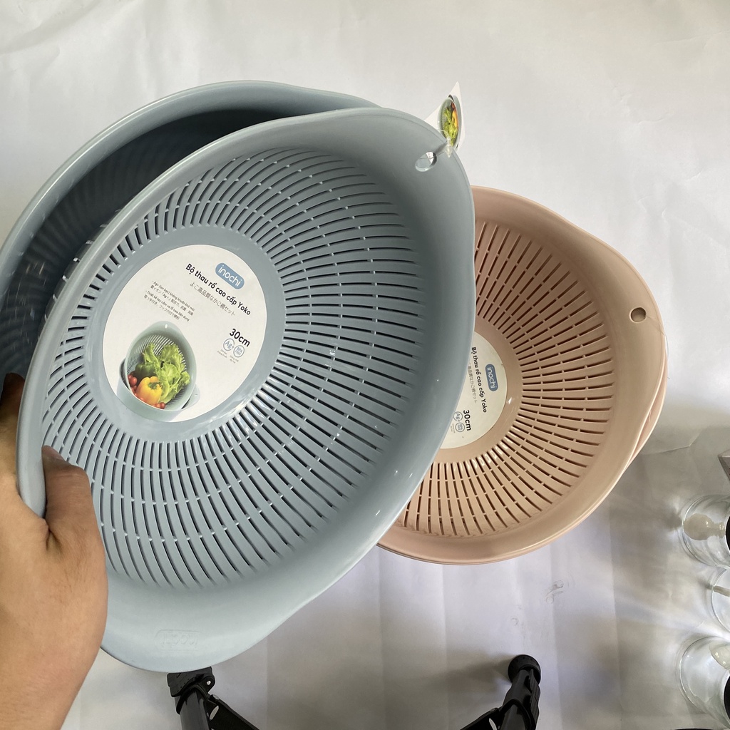 Bộ thau rổ cao cấp inochi dùng cho nhà bếp