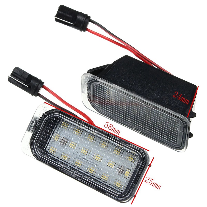 Set 2 Đèn LED Gắn Biển Số Xe Ô Tô Ford FOCUS MK II FIESTA MK VII MONDEO MK IV KUGA S-MAX 2008-2019