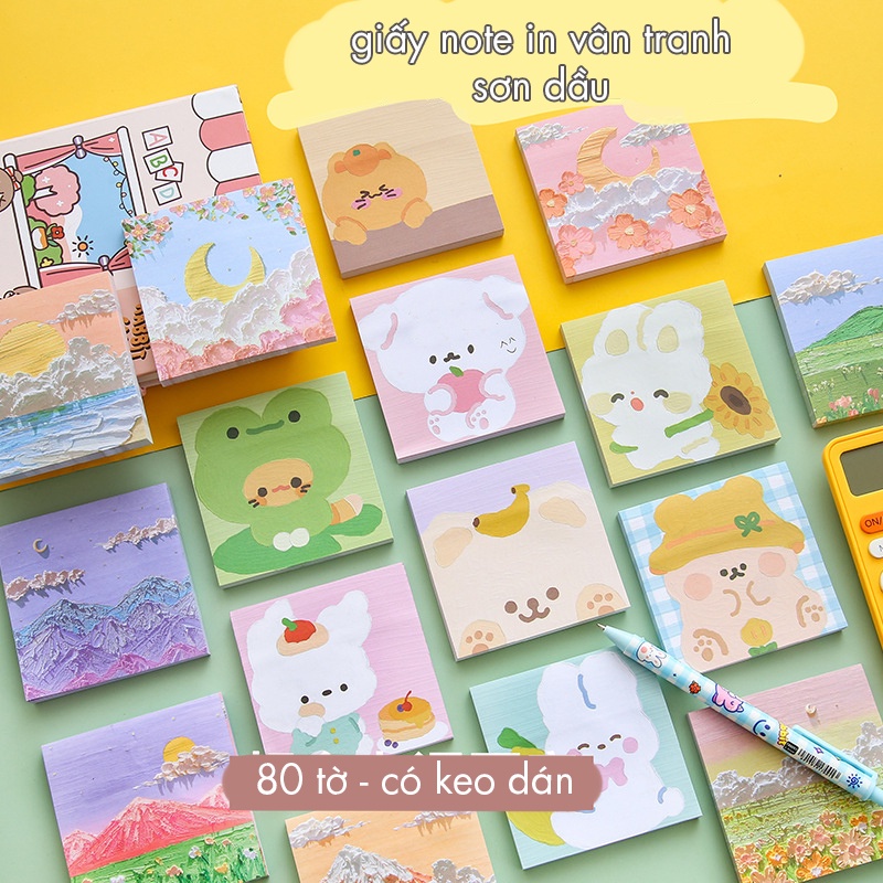 Sticky Note Giấy Nhớ In Vân Sơn Dầu