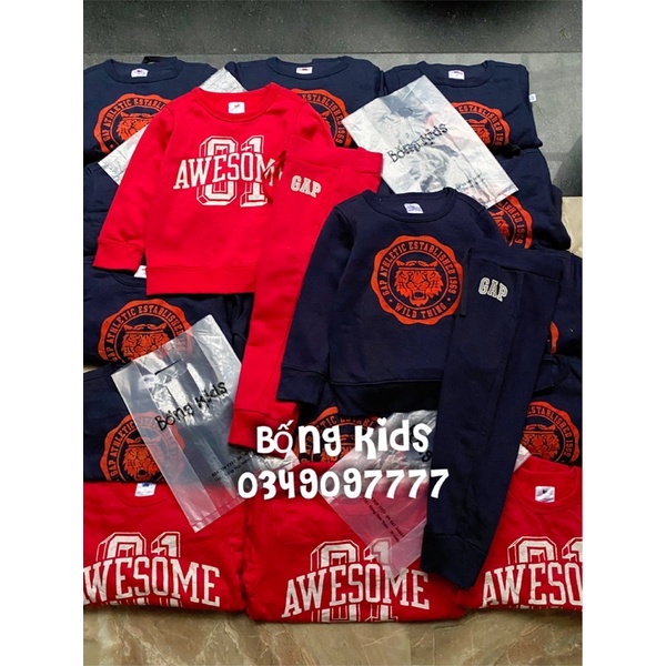 Bộ Nỉ Bé Trai Logo Basic G