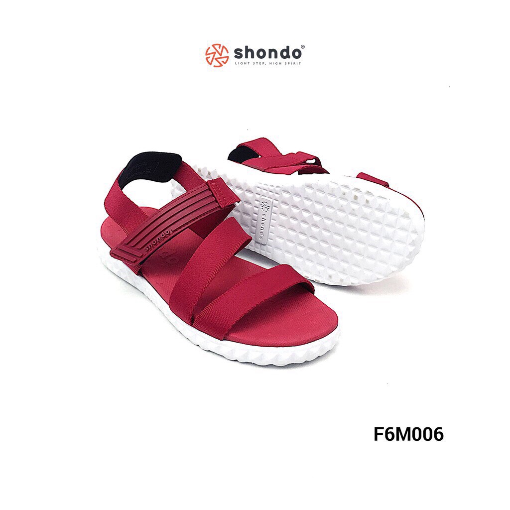 SHAT - Giày Sandal Quai Chéo Shat F6M006 Đỏ đế trắng