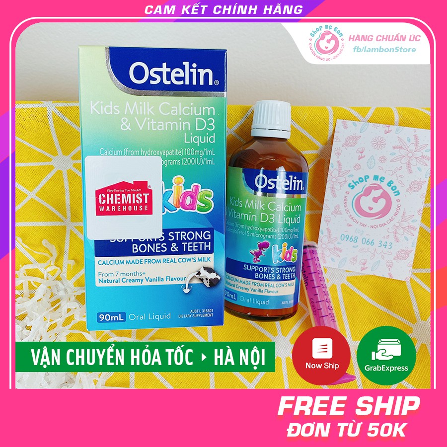 [Có Tem Chemist] CANXI SỮA khủng long Ostelin & VitaminD3 - Xuất xứ Úc