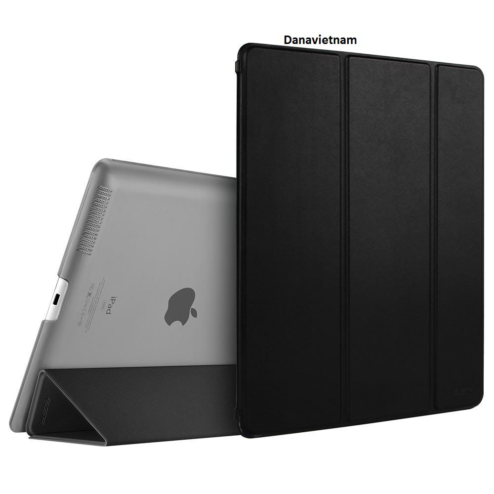 Bao da smart cover dành cho iPad New 2017/iPad Pro 9.7''/iPad Air/Air 2/Mini123/Mini4/ iPad 234 (đen) tặng bút cảm ứng | BigBuy360 - bigbuy360.vn