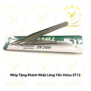 Nhíp Vetus Thép Thường ST-12, Nhíp đen ESD -12 nhặt lông yến, nối mi -GIÁ ƯU ĐÃI