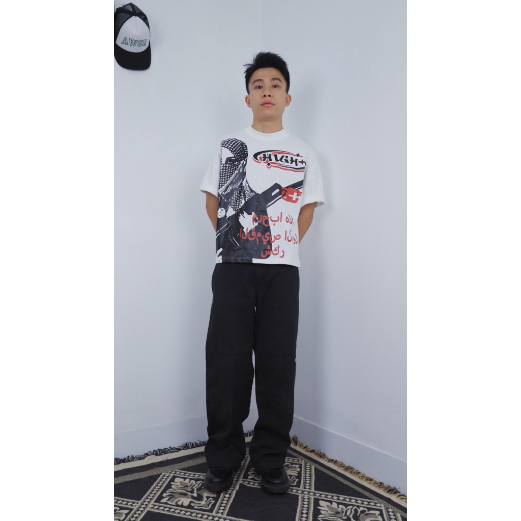Áo thun Y RẮC form crop unisex HIGH+ 2+