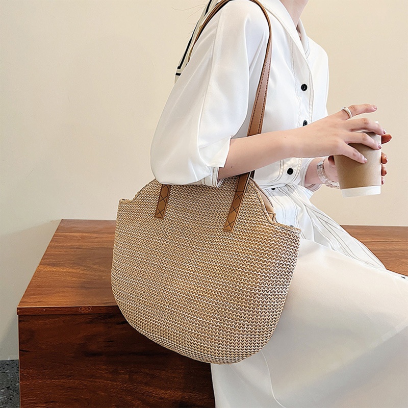 Túi Xách Đan Rơm Handmade Thời Trang Mùa Hè Cho Nữ