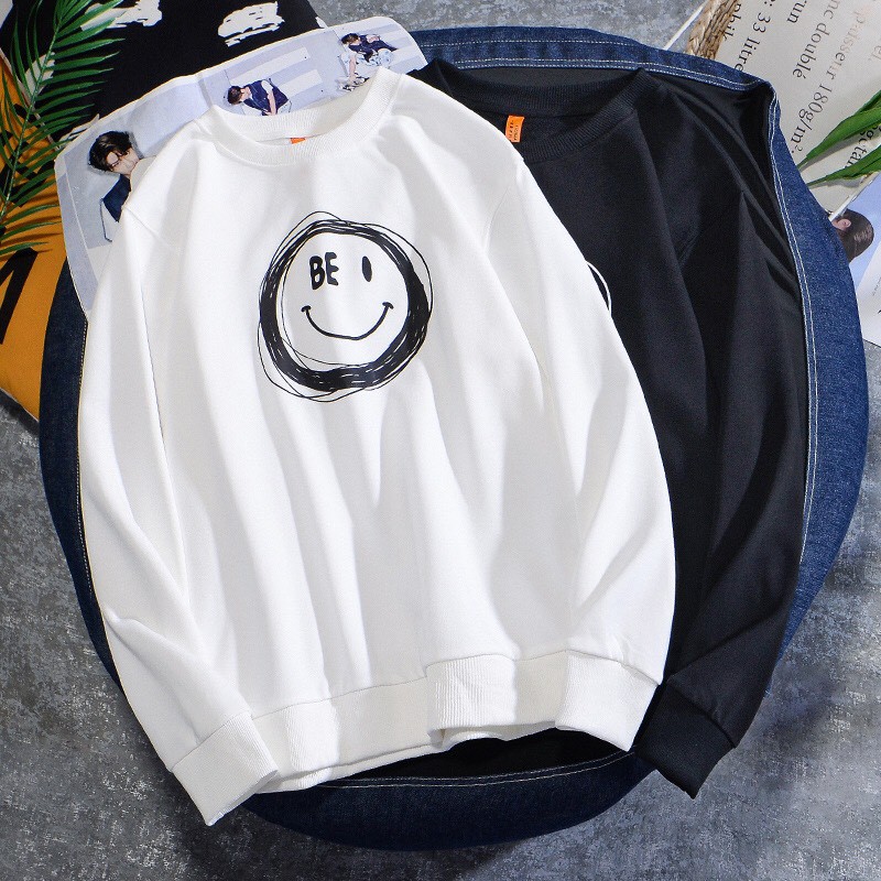 Áo sweater GẤU 194 vải thu đông co dãn, dày dặn mềm mịn form rộng phong cách Unisex - Be Icon Mặt Cười | BigBuy360 - bigbuy360.vn