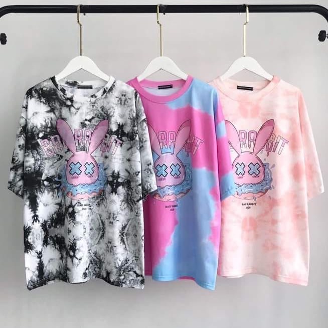 Áo thỏ 3D loang màu chất đẹp unisex cryaotic10