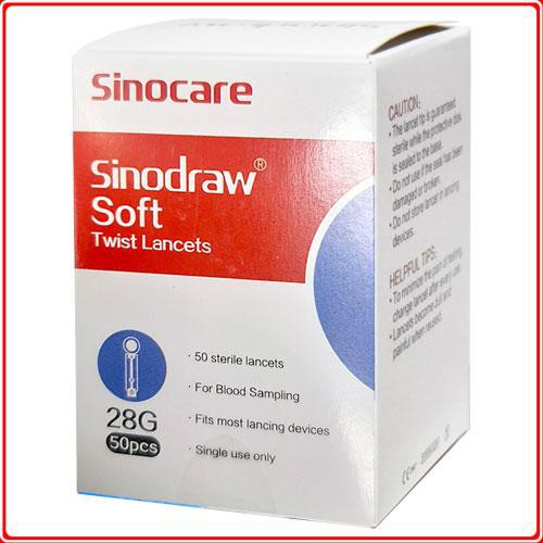 KIM CHÍCH TIỂU ĐƯỜNG 4 CẠNH SINOCARE SINODRAW HỘP 50 CHIẾC TƯƠNG THÍCH VỚI MỌI DÒNG MÁY