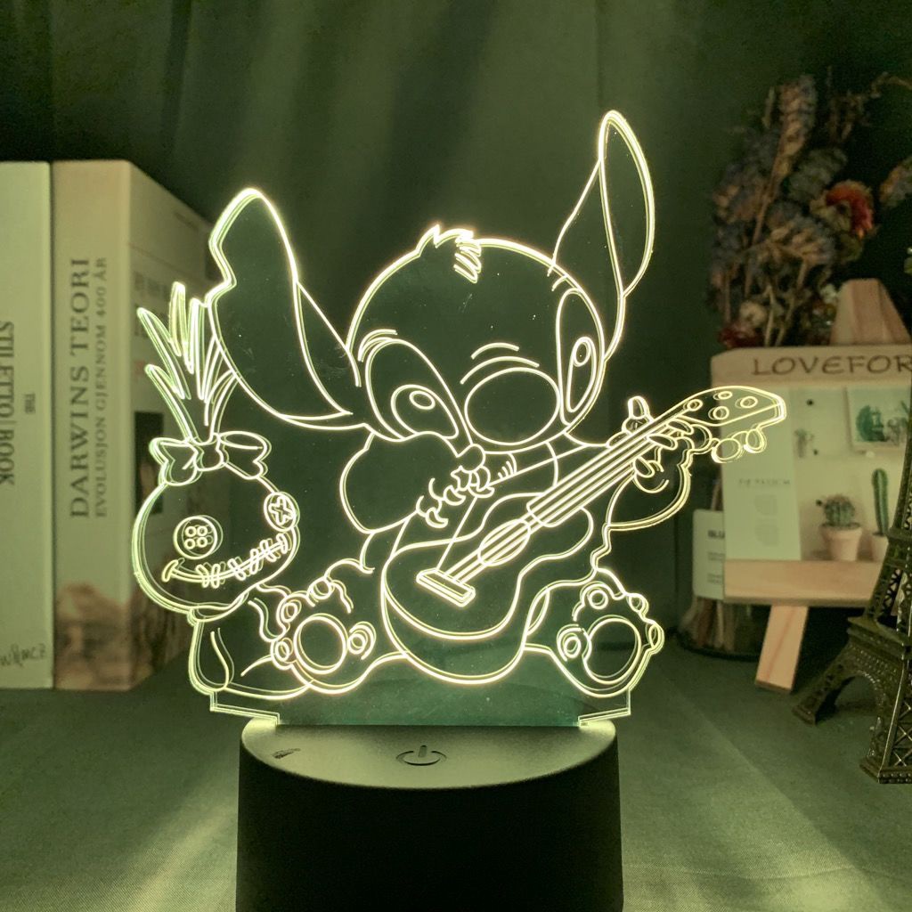 Đèn Ngủ led Nhiều Màu Hình Chú Chó stitch Dễ Thương Trang Trí Phòng Ngủ Cho Bé