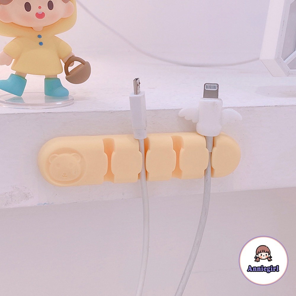 Dụng cụ sắp xếp dây cáp USB/ tai nghe/ cáp sạc bằng silicone tiện lợi