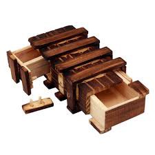 ĐỒ CHƠI TRÍ TUỆ GIẢI MÃ TƯ DUY GIẢI ĐỐ TƯ DUY HỘP GỖ BÍ MẬT 2 NGĂN MAGIC WOODEN BOX