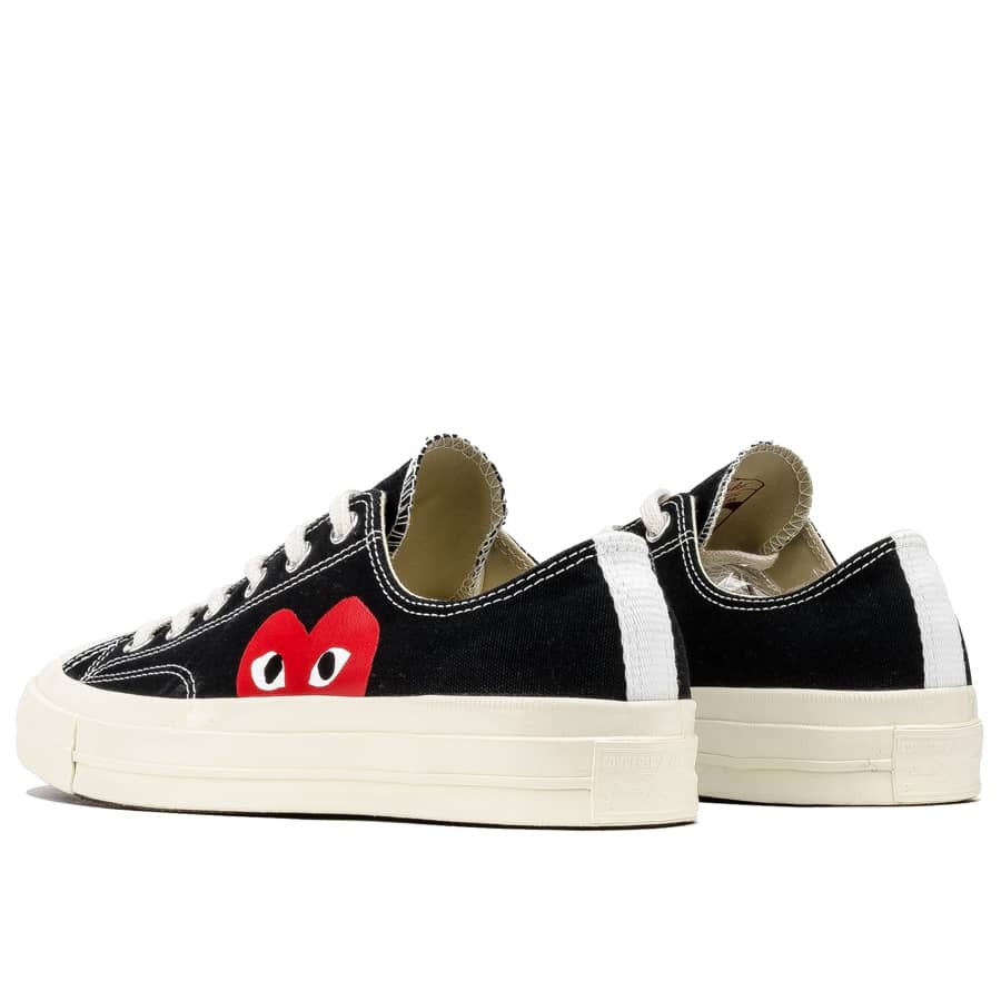 (AUTHENTIC 100%) Giày Sneaker Thể Thao Auth CONVERSE 70S LOW BLACK / WHITE CDG Chính Hãng 100%