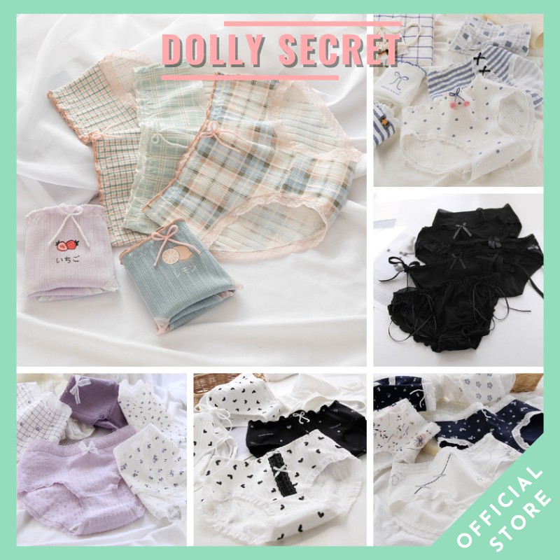Quần lót nữ cao cấp dễ thương nhiều kiểu gợi cảm xuyên thấu chip ren quà tặng MINA DOLLY SECRET QL023