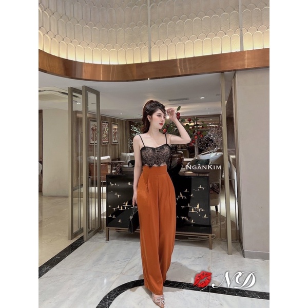 Set áo ren mix quần lụa về 3 màu