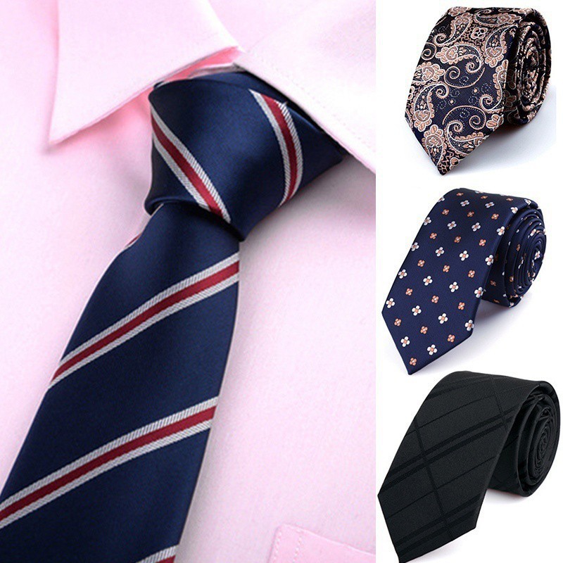 Cà vạt thời trang họa tiết hoa cá tính thanh lịch dành cho nam 6cm