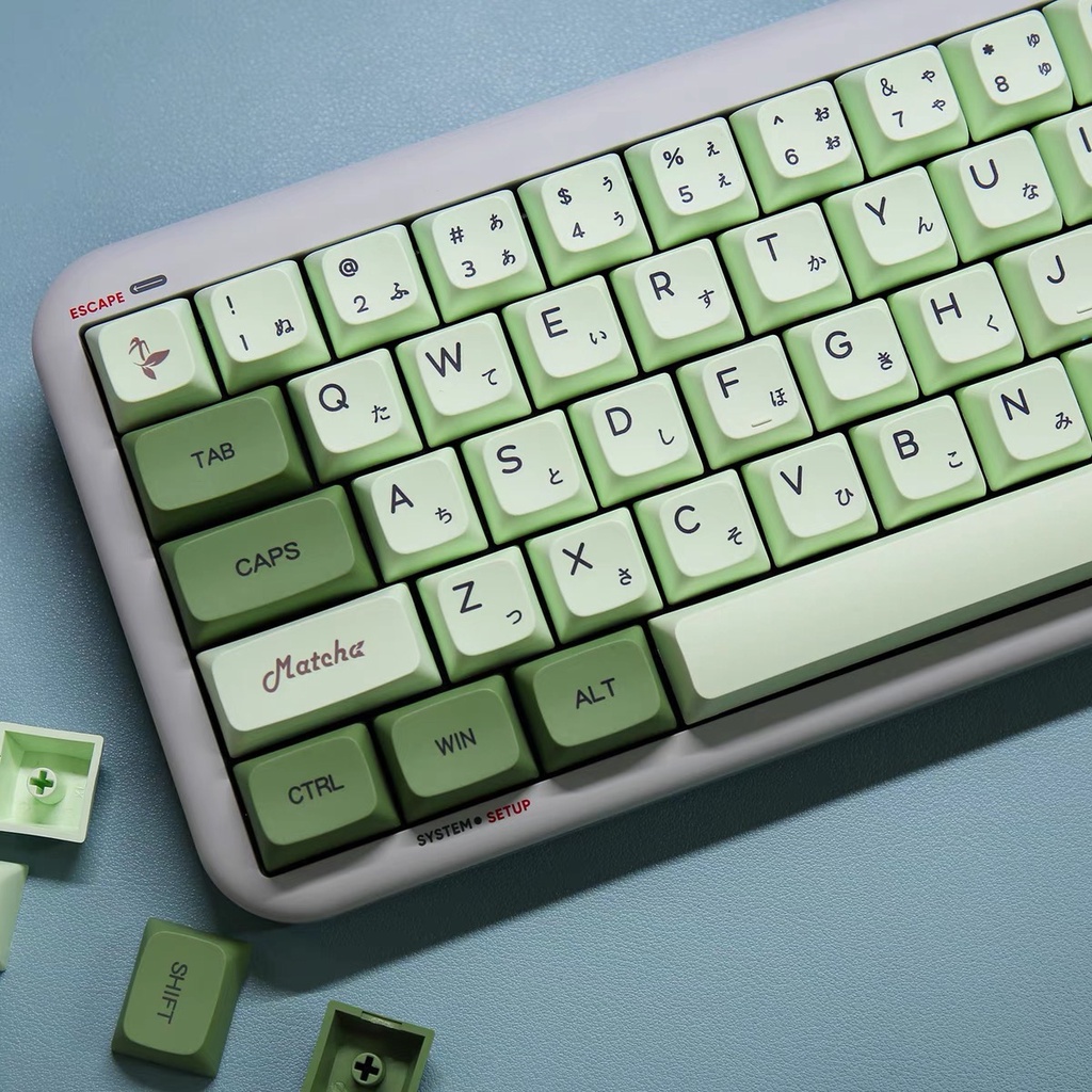 Keycap bàn phím phong cách đồ ăn siêu cute Dry Martini XDA cao độ PBT 124 phím