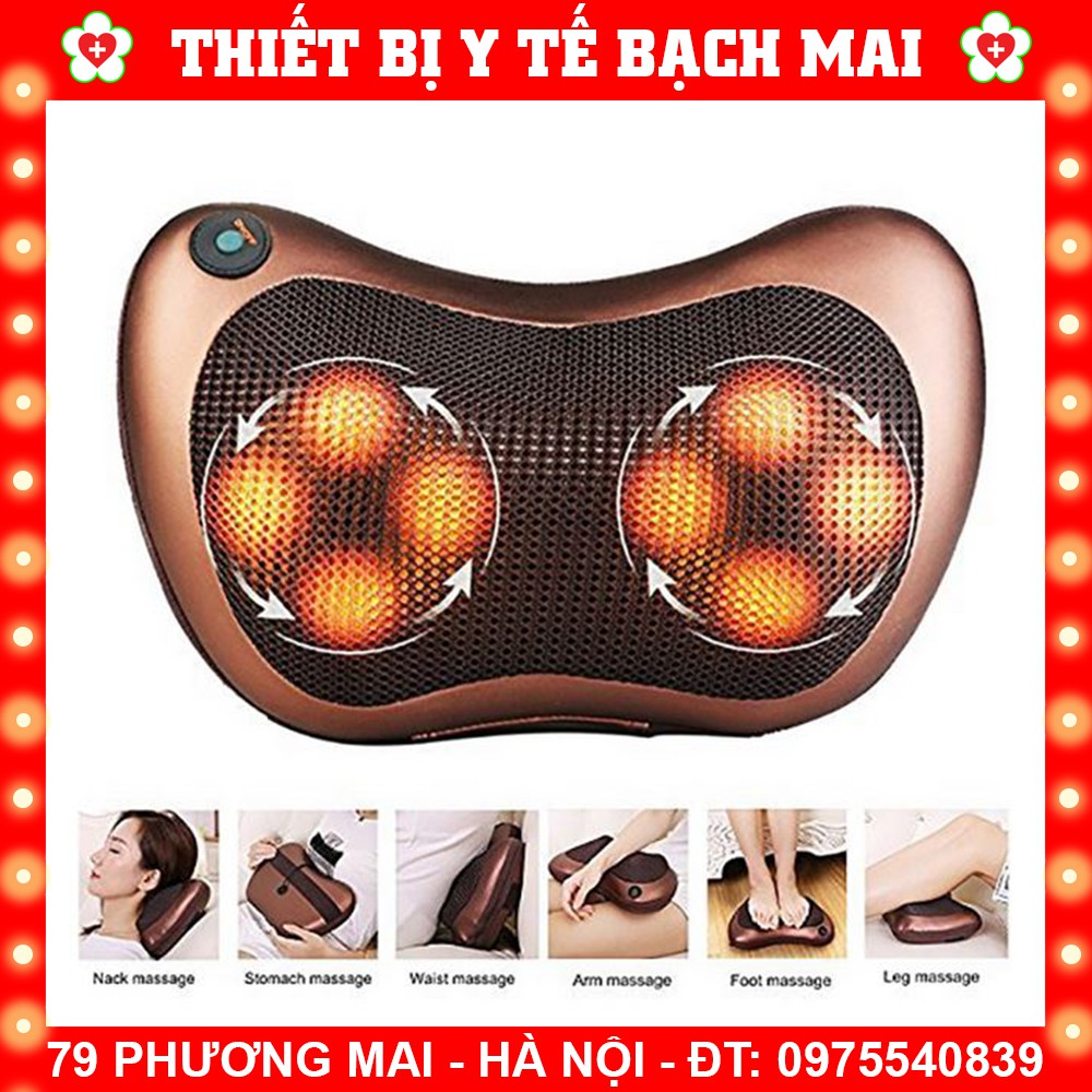 Gối Massage 8 Bi Hồng Ngoại Trị Liệu Đau Mỏi Toàn Thân