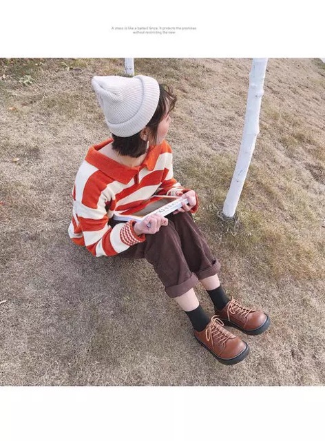 Giày oxfort vintage đế nhựa êm mũi bè | BigBuy360 - bigbuy360.vn