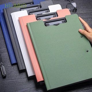 HILARIO Portable A4 File Folder Double Clips Clipboard Folders File Clipboard Vertical Writing Pad Board Office School Supplies Memo Clip Board Test Paper Storage Multifunctional Writing Clipboard/Multicolor