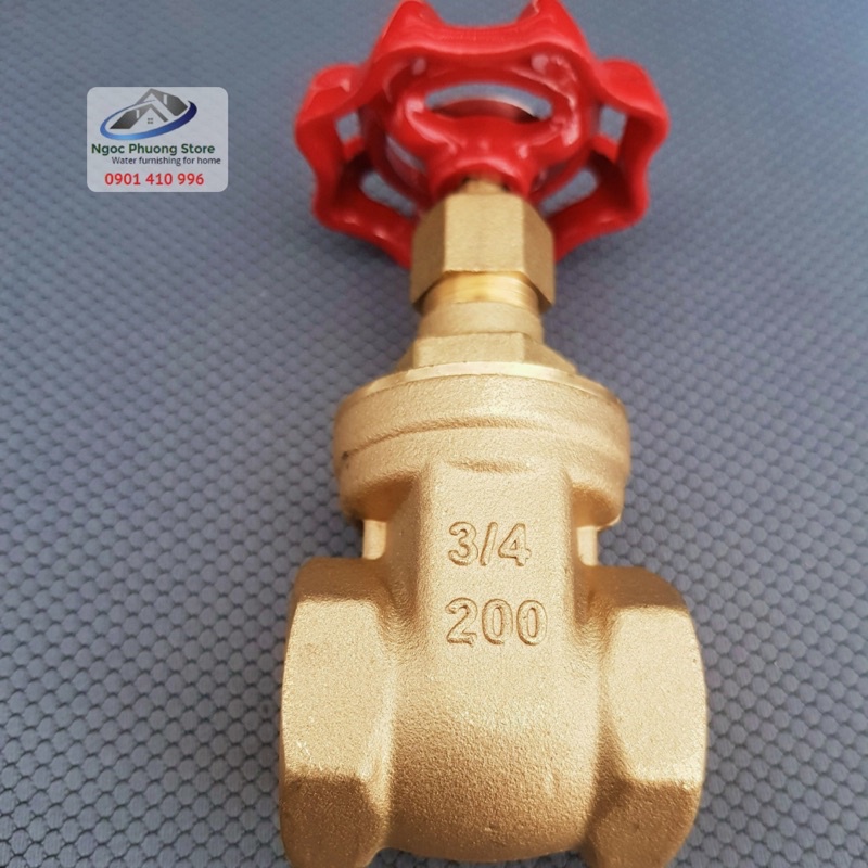 Van cửa đồng chính hãng PN16 Ren 21mm, ren 27mm, ren 34mm