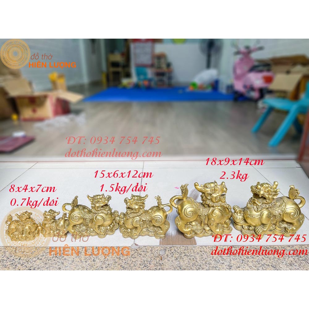Tỳ hưu như ý bằng đồng phong thủy 3 cỡ